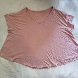 Time and Tru Womens Blush Pink Short Sleeve Tee XXL